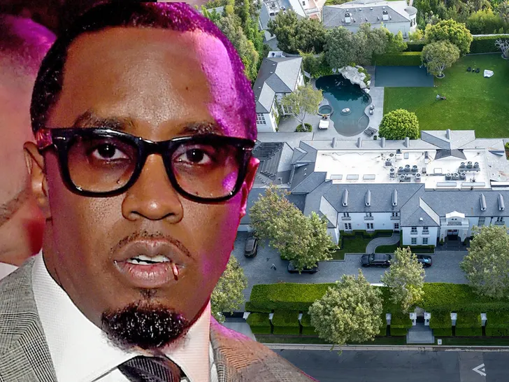 he opulent interior of Diddy’s Beverly Hills mansion, featuring high-end finishes and extravagant decor.