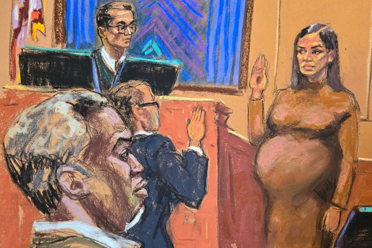 A courtroom witness takes the stand during Day 2 of Sean “Diddy” Combs’ trial, testifying about alleged abuse and manipulation.